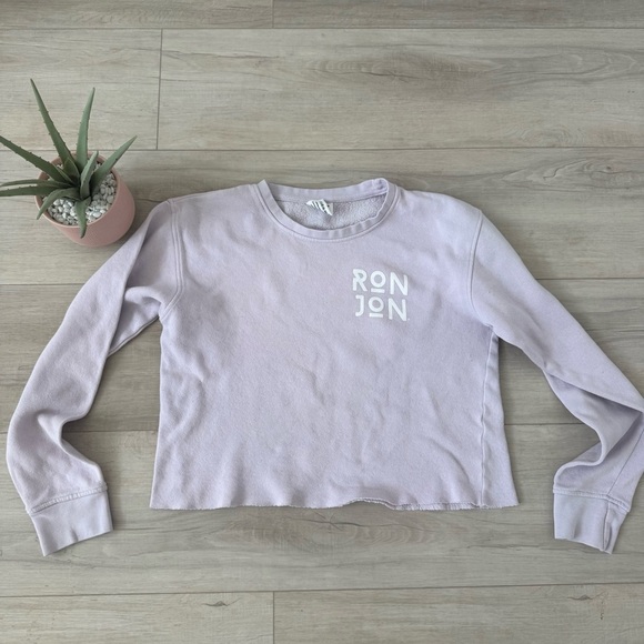 Ron Jon Sweaters - Ron Jon women’s lavender large crop sweater, loungewear soft cozy